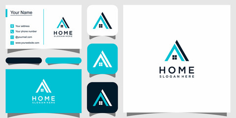 Home logo templates and business card
