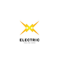 Infinity Electric Logo Design Template Flat Style Vector
