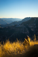 sunset over the mountains