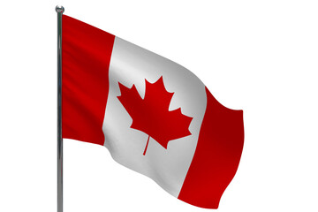 Canada flag on pole icon