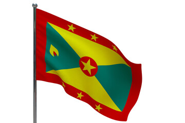 Grenada flag on pole icon