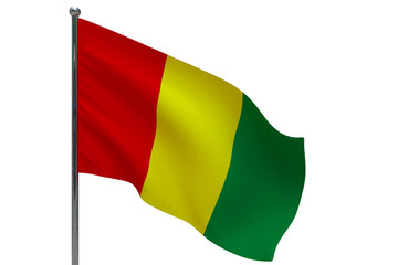 Guinea flag on pole icon