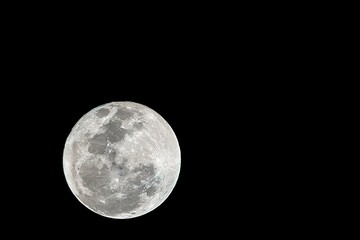 Luna llena con fondo negro