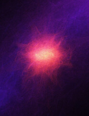 Abstract Purple and Pink Space Energy. Beautiful abstract background wallpaper image. lots of tiny strands create a ball of energy.