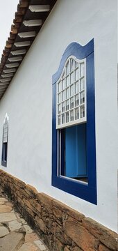 Blue Window In Pirenopolis