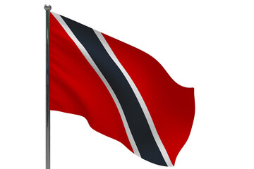 Trinidad and Tobago flag on pole icon