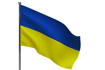 Ukraine flag on pole icon