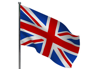 United Kingdom flag on pole icon