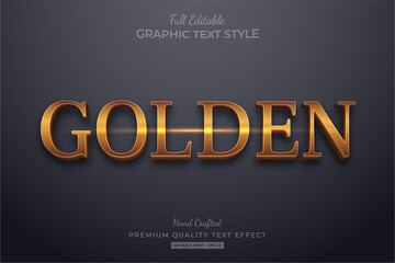 Golden Elegant Editable Text Effect Font Style