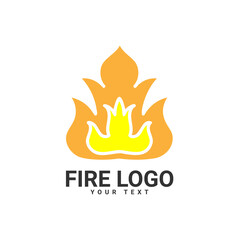fire logo design template vector illustration