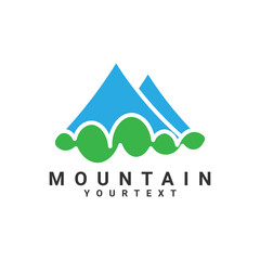 Mountain logo design template vector illustration