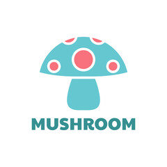 mushrooms logo design template vector illustration