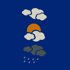 Vector illustration of weather forecast icon