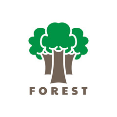 Forest logo design template vector illustration