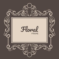 Ornamental floral frame background. - Vector.
