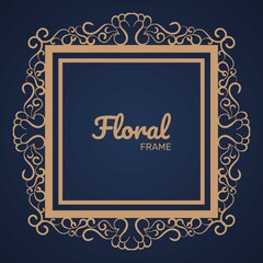Ornamental floral frame background. - Vector.