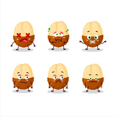 Slice of salak cartoon character with nope expression