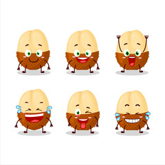 Cartoon character of slice of salak with smile expression