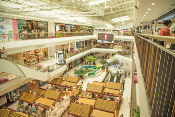 Blurred shopping mall background