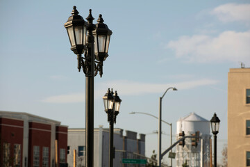 Daytime view of the downtown skyline of Santa Ana, California, USA.