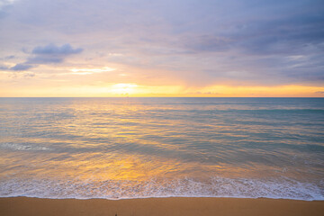 Fototapeta na wymiar beautiful sunset at Khaolak Beach
