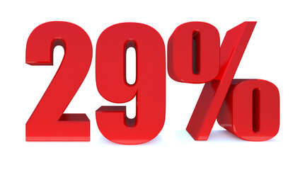 29 Percent off 3d Sign on White Background, Special Offer 29% Discount Tag, Sale Up to 29 Percent Off,big offer, Sale, Special Offer Label, Sticker, Tag, Banner, Advertising, offer Icon