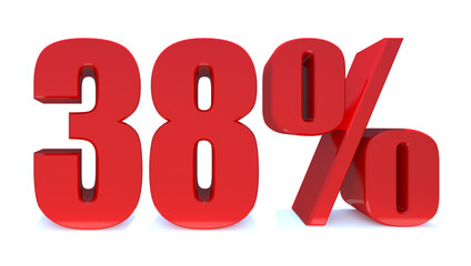 38 Percent off 3d Sign on White Background, Special Offer 38% Discount Tag, Sale Up to 38 Percent Off,big offer, Sale, Special Offer Label, Sticker, Tag, Banner, Advertising, offer Icon