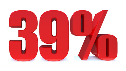 39 Percent off 3d Sign on White Background, Special Offer 39% Discount Tag, Sale Up to 39 Percent Off,big offer, Sale, Special Offer Label, Sticker, Tag, Banner, Advertising, offer Icon