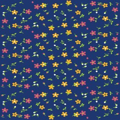 Naklejka na ściany i meble Illustration pattern little flowers design for fashion or other products.