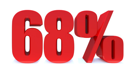 68 Percent off 3d Sign on White Background, Special Offer 68% Discount Tag, Sale Up to 68 Percent Off,big offer, Sale, Special Offer Label, Sticker, Tag, Banner, Advertising, offer Icon