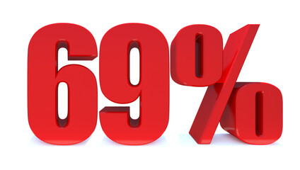 69 Percent off 3d Sign on White Background, Special Offer 69% Discount Tag, Sale Up to 69 Percent Off,big offer, Sale, Special Offer Label, Sticker, Tag, Banner, Advertising, offer Icon