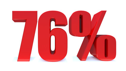 76 Percent off 3d Sign on White Background, Special Offer 76% Discount Tag, Sale Up to 76 Percent Off,big offer, Sale, Special Offer Label, Sticker, Tag, Banner, Advertising, offer Icon