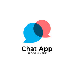 simple chat App Bubble logo vector design illustration