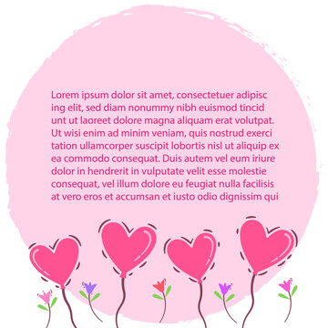 message illustration in doodle style graphic design concept greeting template