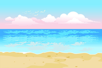 Beautiful beach vector illustration