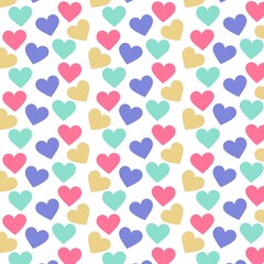 colorful hearts patterned background