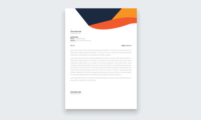 Elegant letterhead template design in minimalist style
