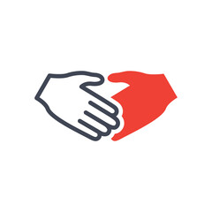 Helping hand icon