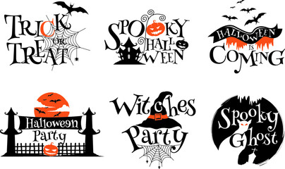 Happy halloween scary illustration