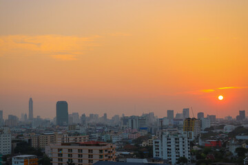 The morning atmosphere of a corner in Bangkok