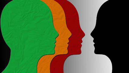 Black history month celebration of diversity and African culture pride as a multi cultural celebration.