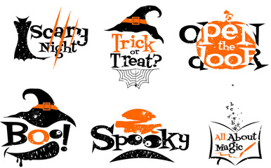 Happy halloween scary illustration