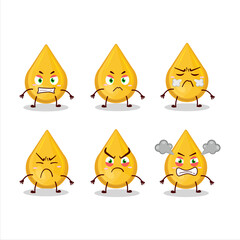 Oil cartoon character with various angry expressions