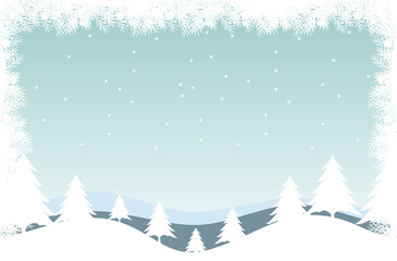 Merry Christmas in winter background illustration