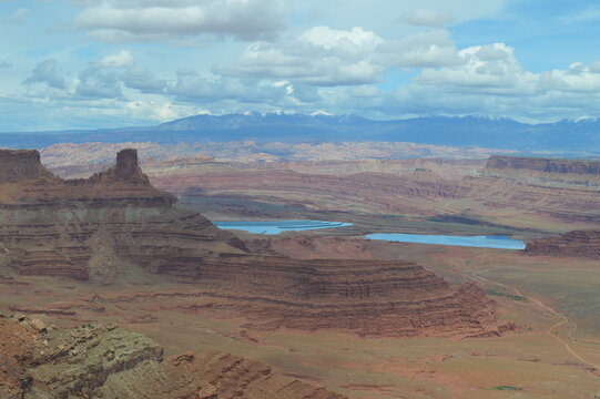 Potash Ponds At Dead Horse Point, Utah