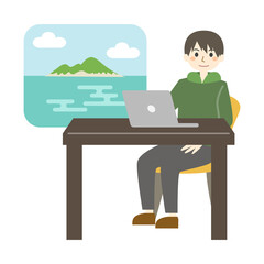 Work remotely　ワーケーション