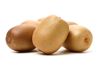 golden kiwi (Actinidia chinensis) on white background