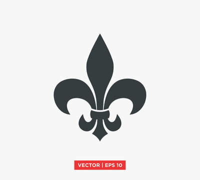 Fleur De Lis Heraldic Symbol Icon Vector Illustration Design Editable Resizable EPS 10