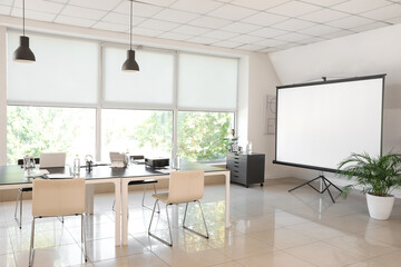 Interior of conference hall in modern office