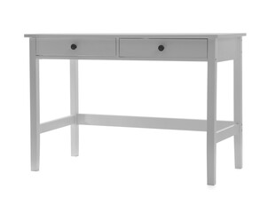 Stylish table on white background